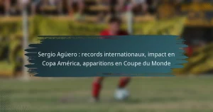 Sergio Agüero : records internationaux, impact en Copa América, apparitions en Coupe du Monde